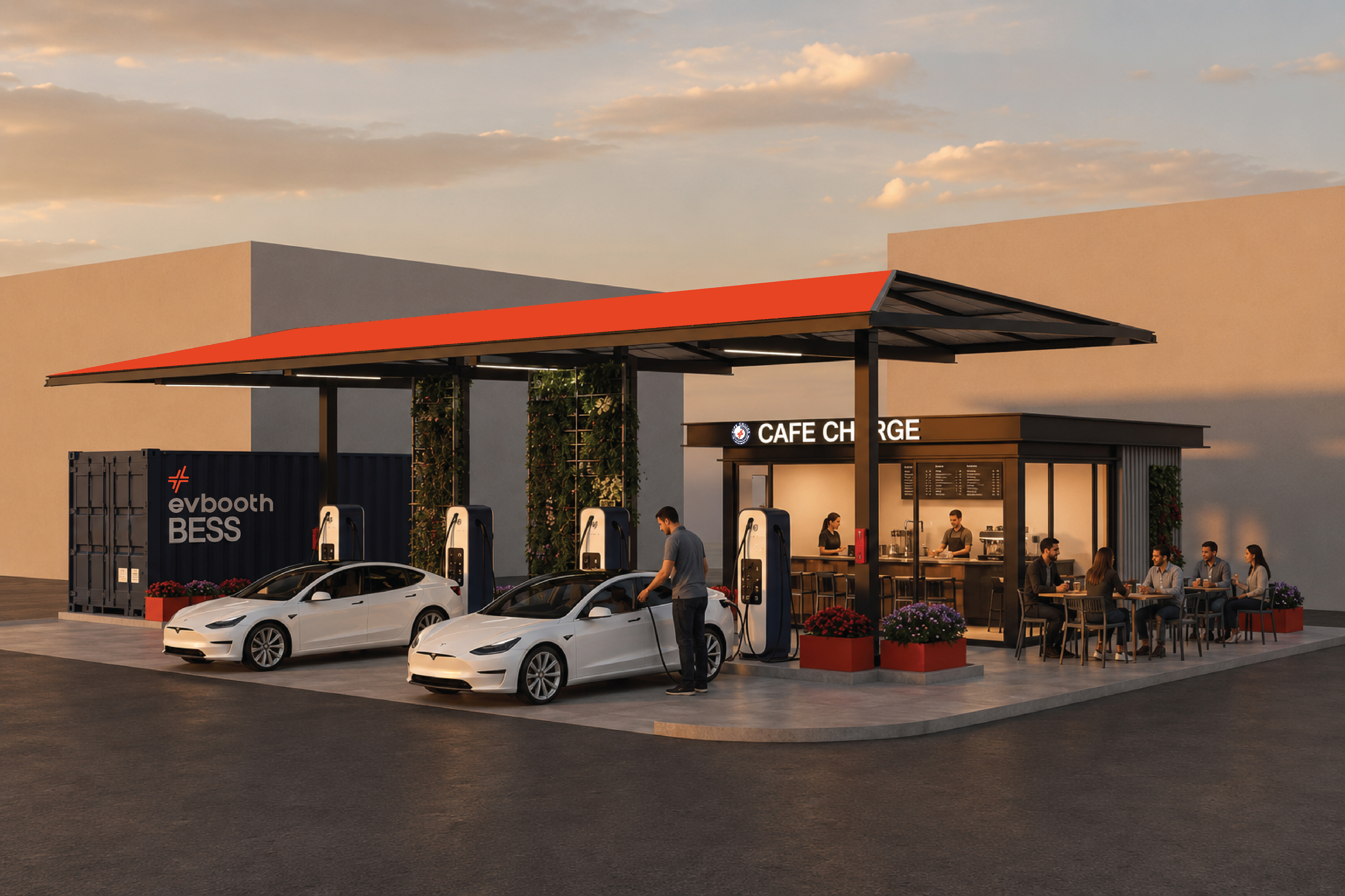 Cafe Charge: The Hospitality Model for EV Charging